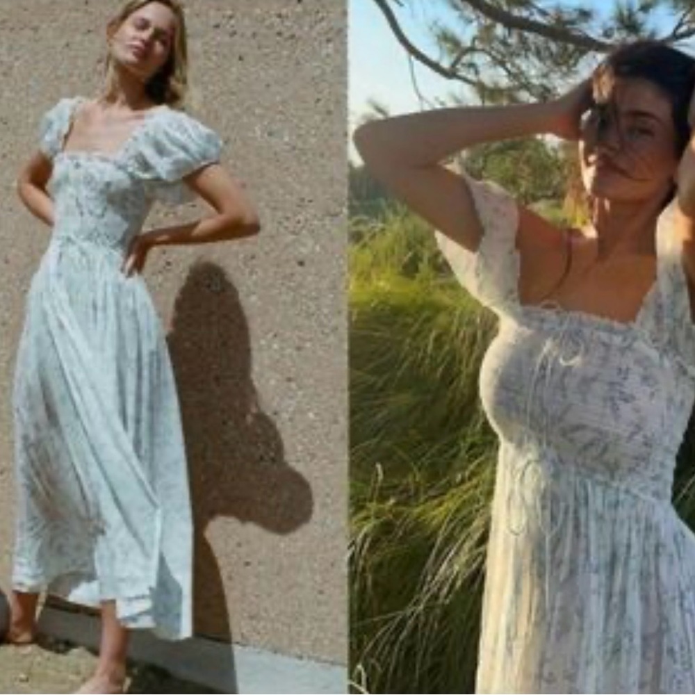 Stanza dress in BLANC BLUEBELL BALLAD in size S very lightweight summer Dress